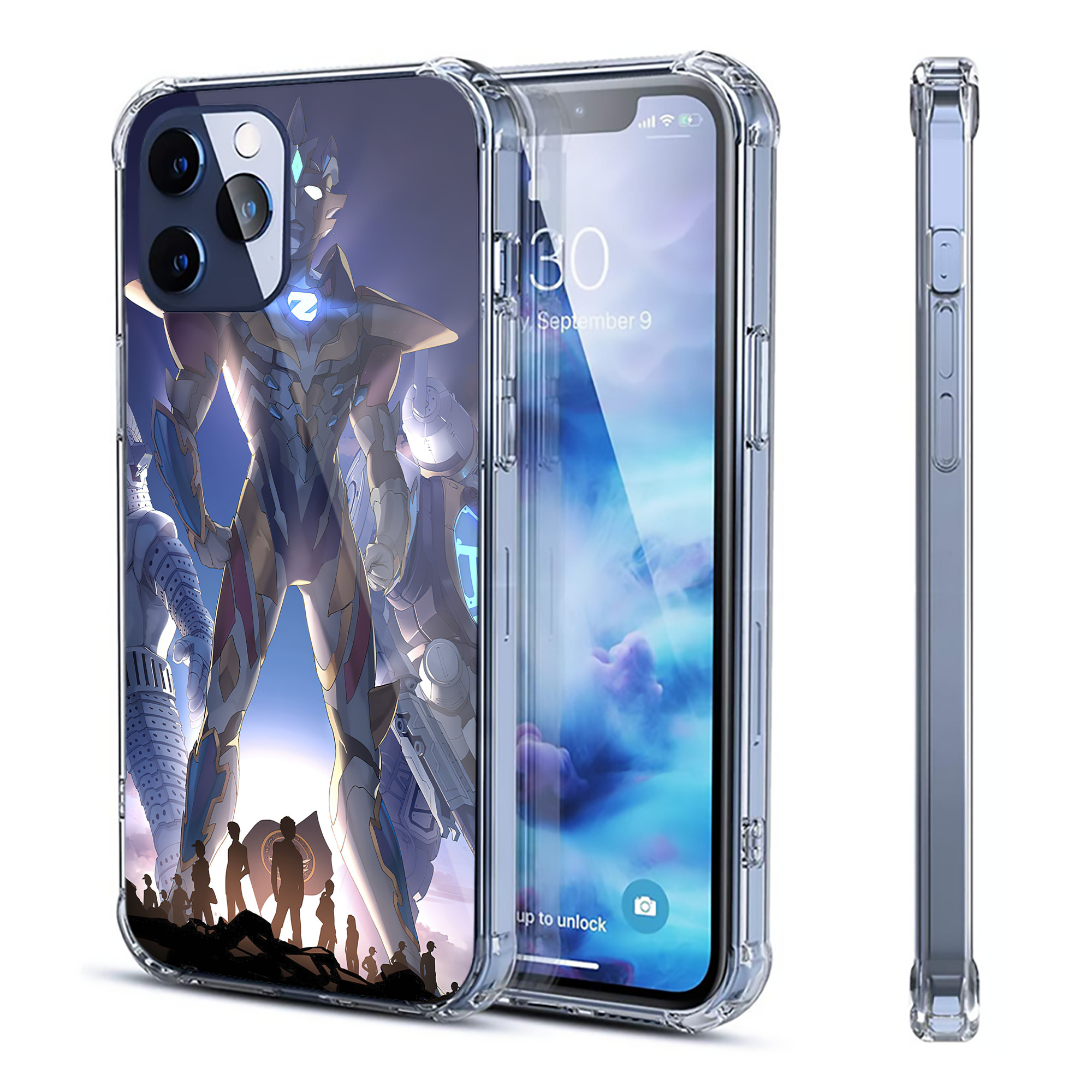 （画像用） ウルトラマン Ultraman 【iPhone 12シリーズ対応】透明スマホケース（クリアソフトケース）